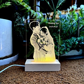 하랑등 무드등 집들이 부모님 선물 결혼기념일 커플 사진 인테리어 조명 어버이날 LED 감성, 카톡 채널 하랑등으로 보내주세요~!, 13.5cm 사이즈, 제주명조