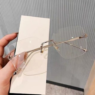 B.P飾品專賣 十月新款-高質量復古無邊框金屬微方框平光鏡 眼鏡 無度數 文青 大框 方框 百搭 素顏 潮流