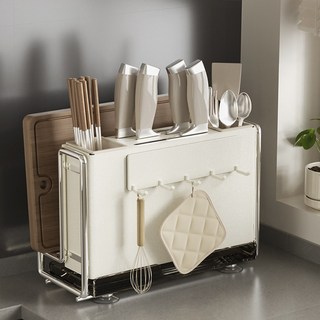 올인원 칼꽂이 도마거치대 주방용품 정리, 1개, 칼꽂이 + 주방걸이