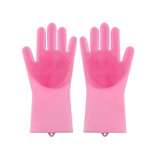 우아지오 고양이 강아지 샤워 장갑, 1개, 핑크