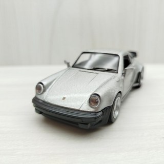宅米吉 1:36 保時捷 911 turbo 1978 銀色 合金 模型車 迴力車, 1個