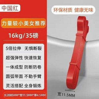 彈力帶 健身阻力帶 男女適用 減肥拉力帶 肩膀訓練 引體向上輔助帶, 【材質升級A+級乳膠】硃砂紅-【寬11m, 1個