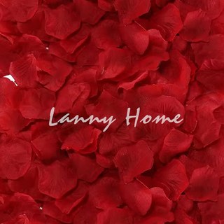 仿真玫瑰花瓣 婚禮會場 生日派對 新房 求婚 花童灑花 浪漫 婚禮佈置, 02 暗紅色, 1個