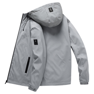 男款工裝防風連帽外套