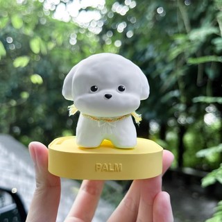 리츠센 말티즈 비치형 차량용 석고 방향제, 1세트, 옐로우+블랙체리(50ml)