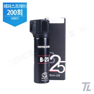 호신용스프레이 B25 페퍼 200회 발사 여성 노약자 호신용품, 1개