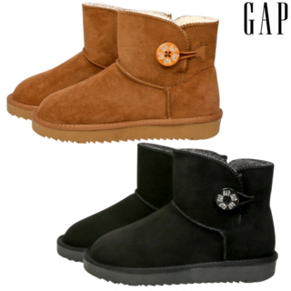 매장발송 GAP 여성 스웨이드 포인트 버튼 겨울철 따뜻한 부츠