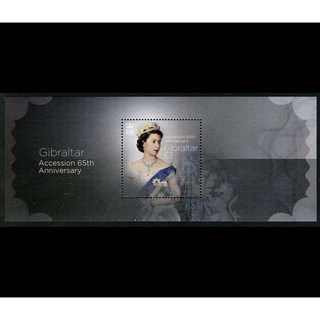 [BKstamp외국우표]지브롤타 엘리자베스2세여왕 대관65주년 시트(2017년), 1개
