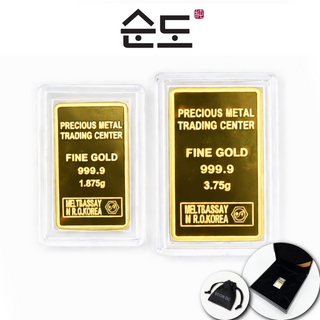 [순도] 고급케이스포함 순금 골드바 24k 1.875g 반돈 3.75g 한돈 999.9% 포나인 골드