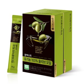 몽베스트 유기농 100% 올리브 오일, 2개, 140g