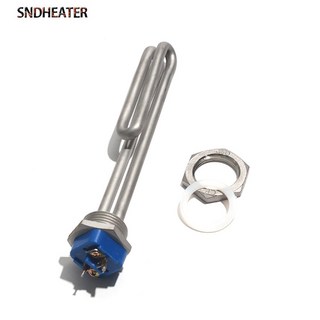 DN25 1KW 스레드 파이프 5KW 온수기 태양열 120V 접이식 인치 스테인레스 가열 5KW SNDHEATER 2KW 스틸 요소 3KW 240V BSP, [02] 240V, [03] 2.5KW 250mmL  304SS, [02] with locknut, 1개