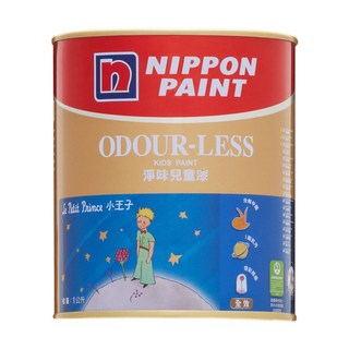 立邦塗料專賣店 淨味兒童漆 平光內牆乳膠漆, 白色（基礎漆BS4）, 1個, 1L