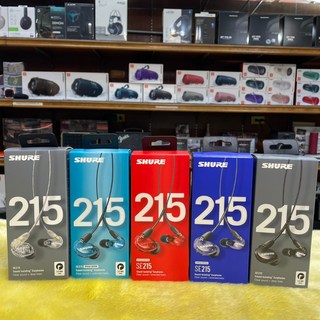 舒爾 SHURE SE215 隔音耳道式耳機 附收納袋 監聽有線耳機, 透明