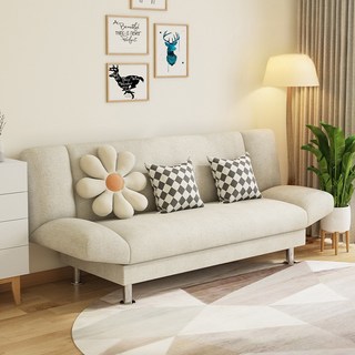 沙發床 設計師款 雙人/三人適用 簡約風格, 深藍色【科技布】,單人座1.2米帶2抱枕