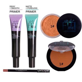 有間美妝優選店店小七 粉底遮瑕亮白膚Set of 5in1 Powder foundation primer fini, 1個, 1 #