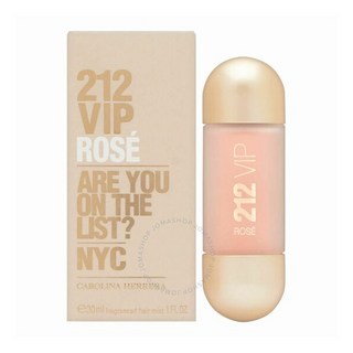 향수 Carolina Herrera 여성용 212 Vip 로즈 헤어 미스트 30ml 향수, 1개