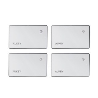 Aukey 輕薄定位卡片 適用 iPhone 定位器 追蹤器 防丟器 定位卡 定位神器, 1個, 四入組