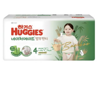 하기스 2024 네이처메이드밤부 팬티형 기저귀 남녀공용, 4단계, 42매