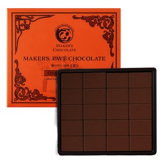 메이커스초콜릿 수제 파베초콜릿 생초콜릿 빈투바 발렌타인데이 선물 답례품, 다크 파베, 130g, 1개