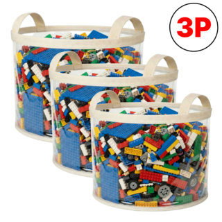 비바리카 3P 오픈형 투명 장난감 보관함 안전 PVC, 1세트