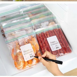 保鮮袋 密封自封袋 加厚 冰箱冷凍級 收納袋, 1個, 小30衹,可反複使用+雙型拉鏈封口+國標食品級