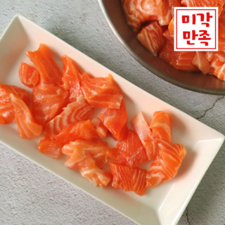 샐러드 슬라이스 노르웨이 연어파지 급랭 500gx2, 500g, 2개