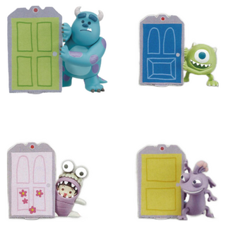 M.M小舖 T-ARTS 轉蛋 扭蛋 怪獸電力公司探頭公仔 皮克斯 毛怪 麥克華斯基 全4款, 1個, 整套(金額410，下X5)4EX06