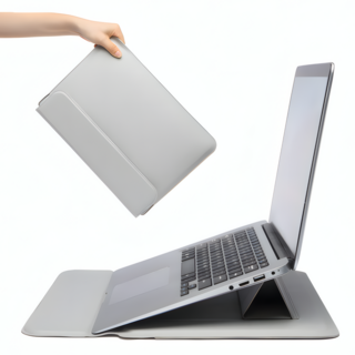 영원한 슬림 방열 거치대 노트북 파우치, 애쉬그레이