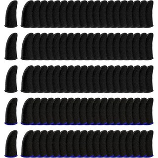 핸드폰 게이밍 콘트롤러 스마트폰 장착 게임용 핑거 슬리브 100피스 엄지 모바일 게임 컨트롤러 PUBG용 땀 방지 심리스 터치스크린 커버 리그 오브 레전드 생존 규칙 나이브스 아웃, 1개