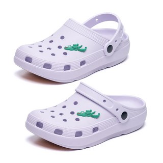 ShoesClub 舒適透氣洞洞鞋，輕量防滑兩穿式休閒鞋，可愛鱷魚造型男女款