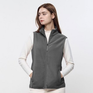 [이지바이] 여성 겨울 융털 안감 플리스 집업 조끼_프리티윈터 빅사이즈 방한 방풍 뽀글이 안감 기모 후리스 베스트 아우터