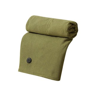 UB 휴대용 온열 담요 3단조절 간편 USB 연결식 지퍼형 캠핑 사무실, 150 x 80 cm, 그린