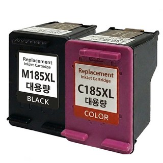 (특대용량 잉크세트) 삼성 INK-M185 C185 XL SL-J1680 J1683 J1685 J1780W J1780DW J1785W 호환, 1세트