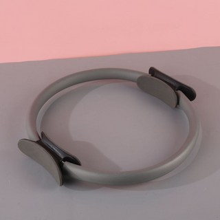 健身環 瑜珈環 抗阻圈 普拉提圈 多功能運動健身圈，輔助瑜珈伸展，居家健身必備, 1個, 普拉提圈【典雅灰】