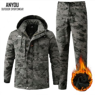 ANYOU 남성 겨울 기모 방한복 방한 방수 방풍 우주복 작업복 근무복 ZS-A06