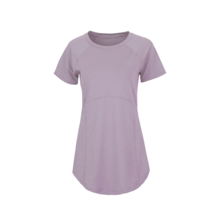 遮臀顯瘦瑜珈運動上衣 長版透氣速乾短袖T恤 修身女健身服