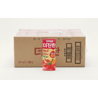 롯데칠성음료 야채듬뿍 더진한 레드, 125ml, 48개