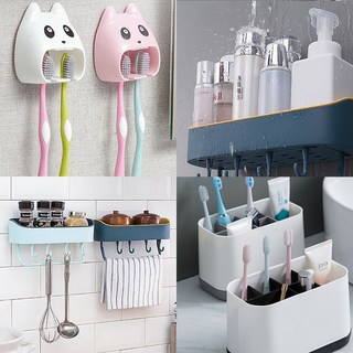 칫솔꽂이 치솔 걸이 거치대 칫솔 통 욕실 칫솔걸이, 다용도선반-하늘, 1개