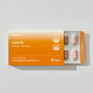 라인나우 징코페놀 포타니딘 건강기능식품 칼륨 포타슘 혈액순환 브로멜라인 은행잎추출물 포도씨추출물, 1개, 40정