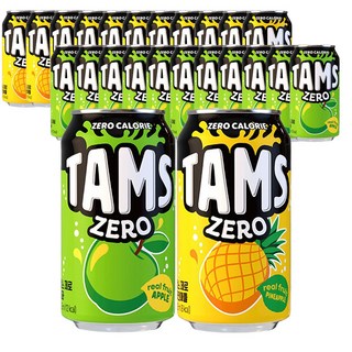 롯데칠성음료 탐스 제로 사과 + 파인애플 355ml 총 24캔, 24개