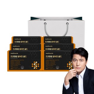 [무료배송/오늘출발] 뉴트리원 프리미엄 알부민 골드 쇼핑백 세트구성 HACCP인증 흡수 빠른 액상형 난백알부민 마시는 알부민 액상, 6개, 14회분