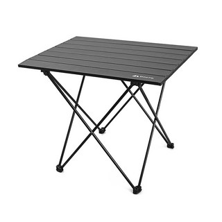 露營中毒本鋪 CLS 蛋捲桌 摺疊桌 露營桌 折疊桌 野餐桌 鋁合金折疊桌 輕量耐磨, 全黑款 M (限宅配)