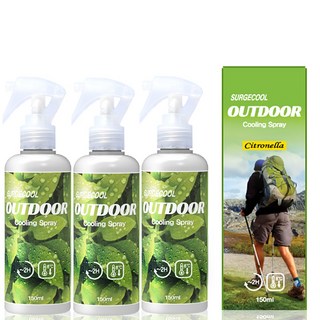 [3개] 캠핑 야외활동 뿌리는 에어컨 벌레퇴치 쿨링 모기 버그 스프레이 150ml 시트로넬라, 3개