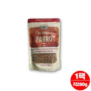 고대 곡물 파로 FARRO 이탈리아 엠머 밀, 1박스, 280g