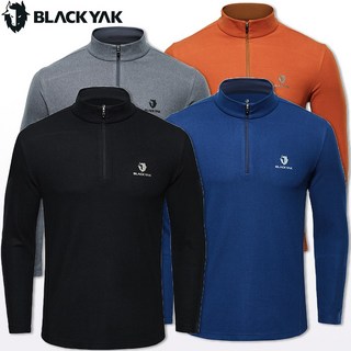 블랙야크 남성 마칼루 집업티 기모 스판 겨울 티셔츠 1BYTSW4001