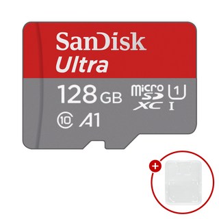 샌디스크 마이크로SD카드 Ultra A1 울트라 SDSQUA + SD카드 케이스, 1개, 128GB