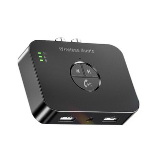 藍牙5.4音頻接收器 Hi-Res高解析無線音樂適配器 多介面連接, 黑色, 10個, M2R