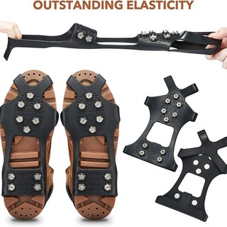 冰爪防滑10齒鞋套男女通用登山鞋釘雪地鞋防滑鞋套