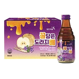 영진약품 꿀담은 도라지배 도라지 배 농축액 사양벌꿀 건강드링크 음료, 8개, 210ml