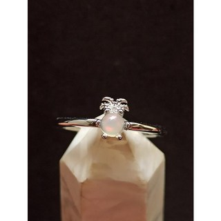 925純銀 蛋白石 鳳梨旺來戒指，彩光，活圍